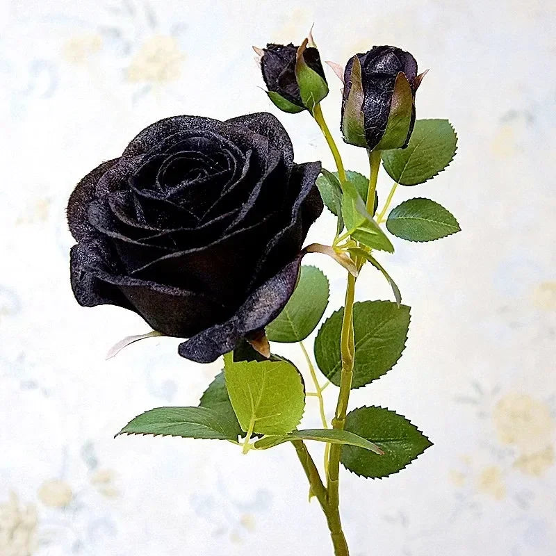 simulation de roses en velours pour décoration élégante - vue 6 sur 8