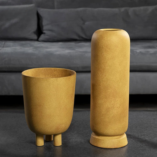vase géométrique en céramique pour décoration florale artisanale - vue 2 sur 12