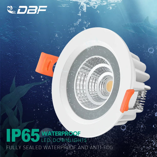 Spot IP65 LED étanche Downlight encastré salle de bain Anti-buée cuisine salle de douche hôtel salle de douche éclairage - vue 5 sur 10