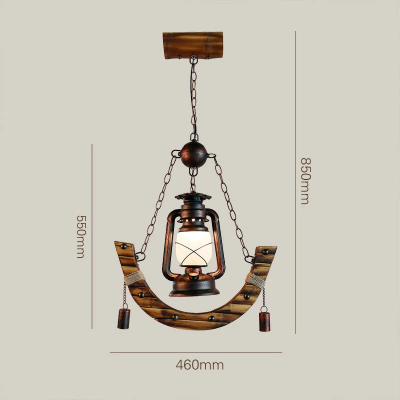 lustre en bambou pour café restaurant et bar éclairage extérieur - vue 3 sur 6