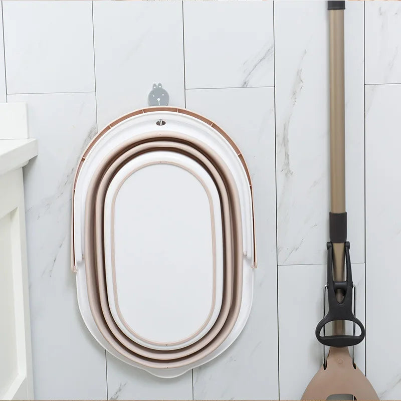 panier pliable pour linge et rangement en plastique - vue 6 sur 9