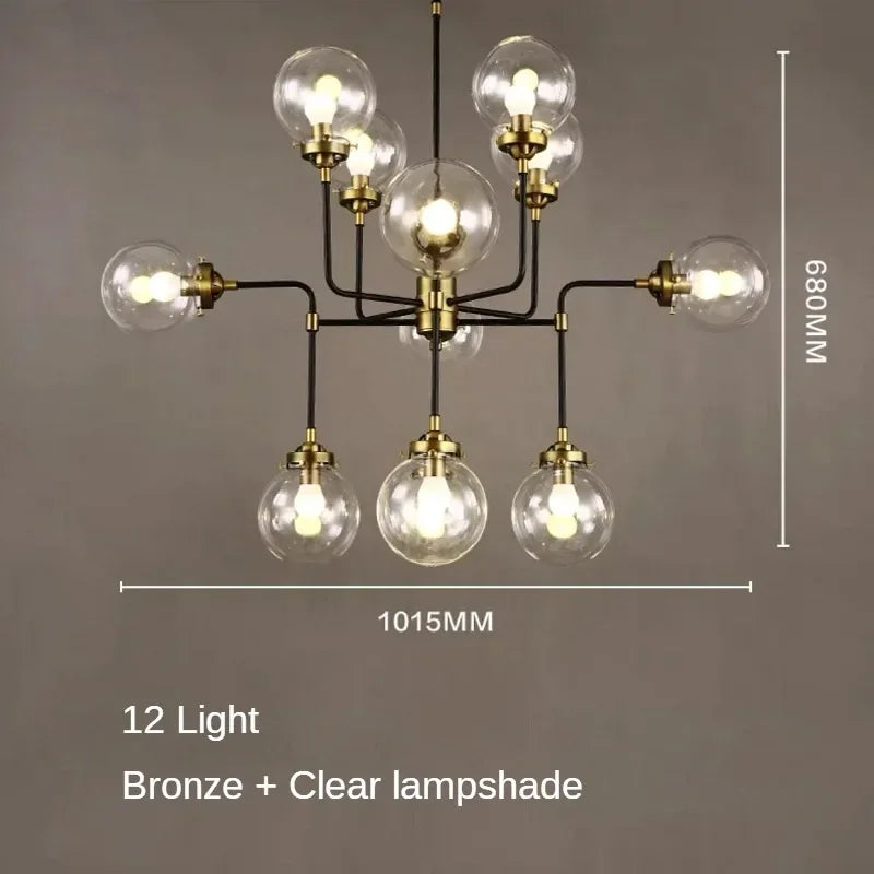 lustre artistique en verre pour décoration intérieure moderne - vue 7 sur 24