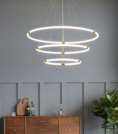 lustre moderne lumineux pour cuisine et salle à manger - vue 6 sur 5