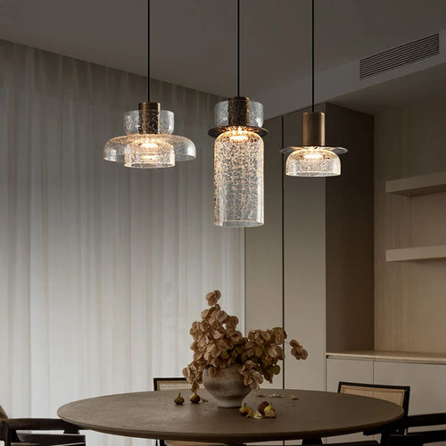suspension créative en verre pour éclairage intérieur réglable - vue 4 sur 12
