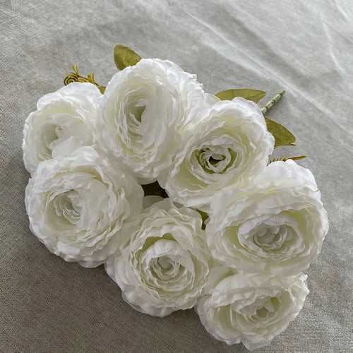 bouquet de pivoines artificielles en soie pour décoration florale - vue 14 sur 17