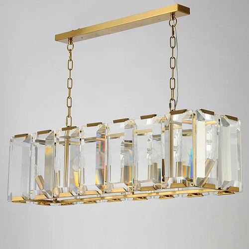 lustre en cristal de luxe moderne design éclairage suspendu - vue 4 sur 14