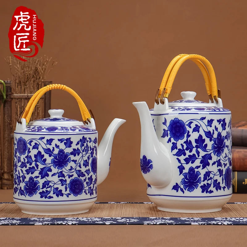Theiere ceramique jingdezhen grande capacite style chinois - vue 5 sur 7