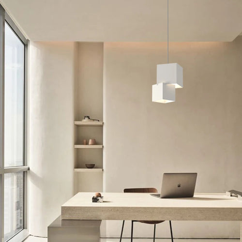suspension moderne simple avec éclairage créatif led - vue 5 sur 11
