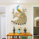 horloge murale moderne en forme de paon pour décoration intérieure