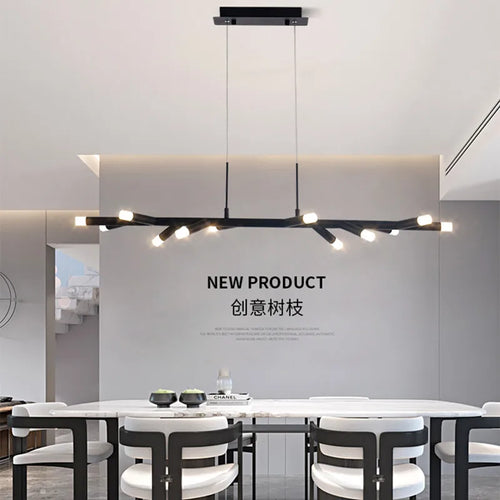 lustre moderne à LED pour décoration intérieure nordique - vue 5 sur 9