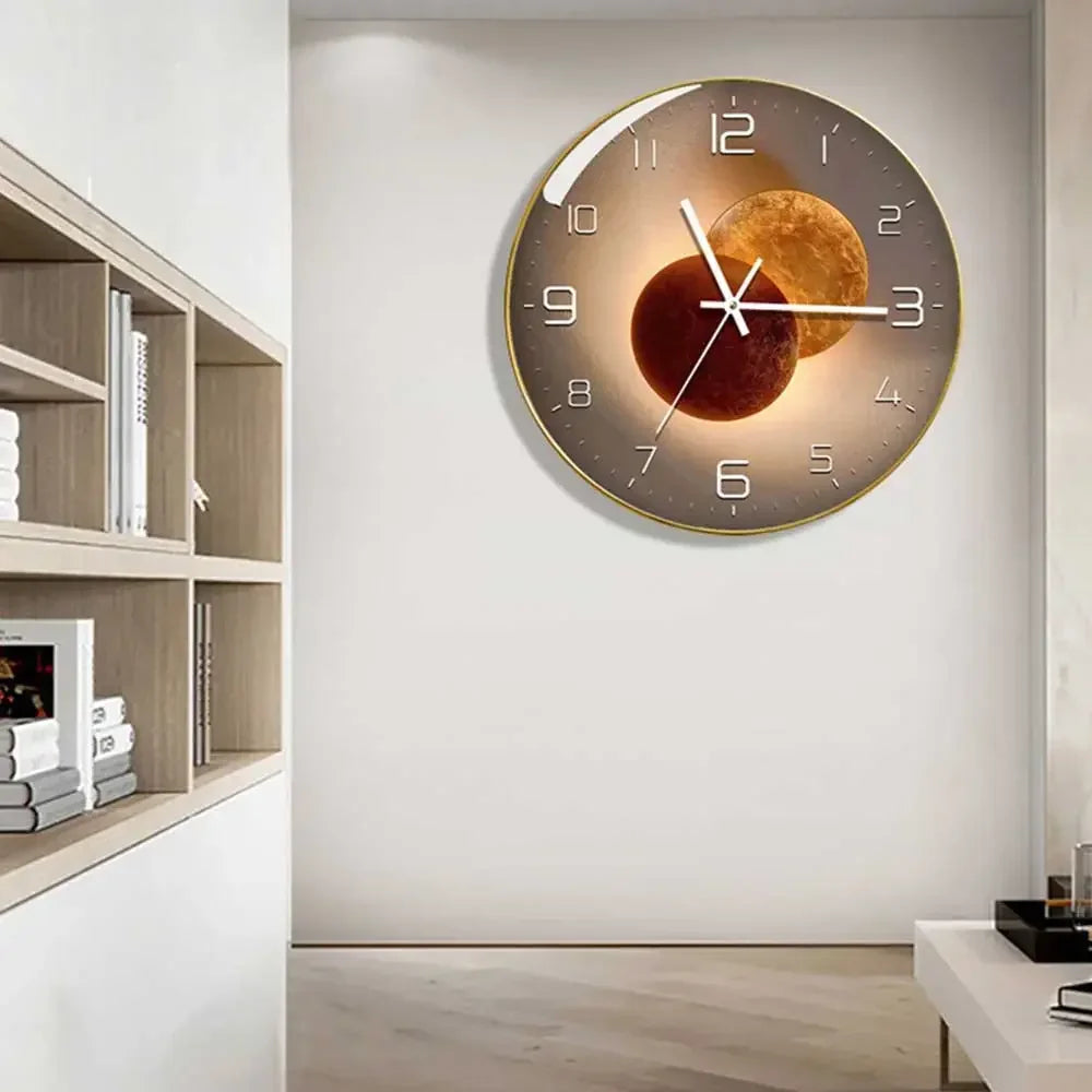 horloge murale en verre design moderne créatif pour décoration intérieure - vue 5 sur 18