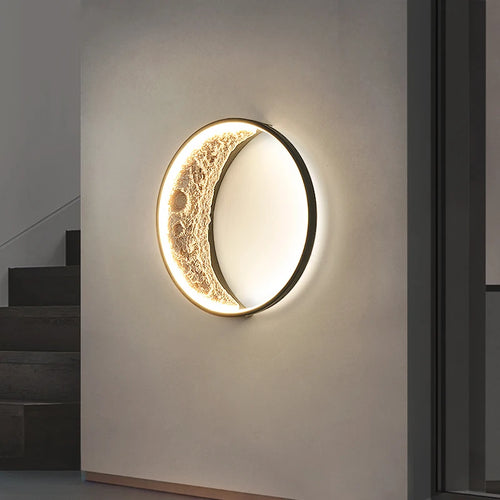 applique murale art créatif croissant lune décoratif moderne - vue 2 sur 9