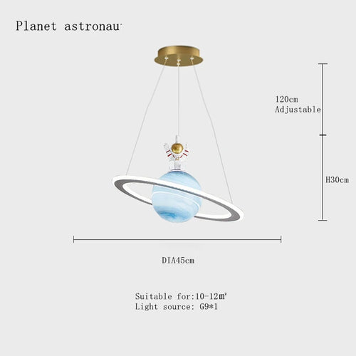 suspension planet earth pour chambre d'enfant astronaute étoile décorative - vue 13 sur 13