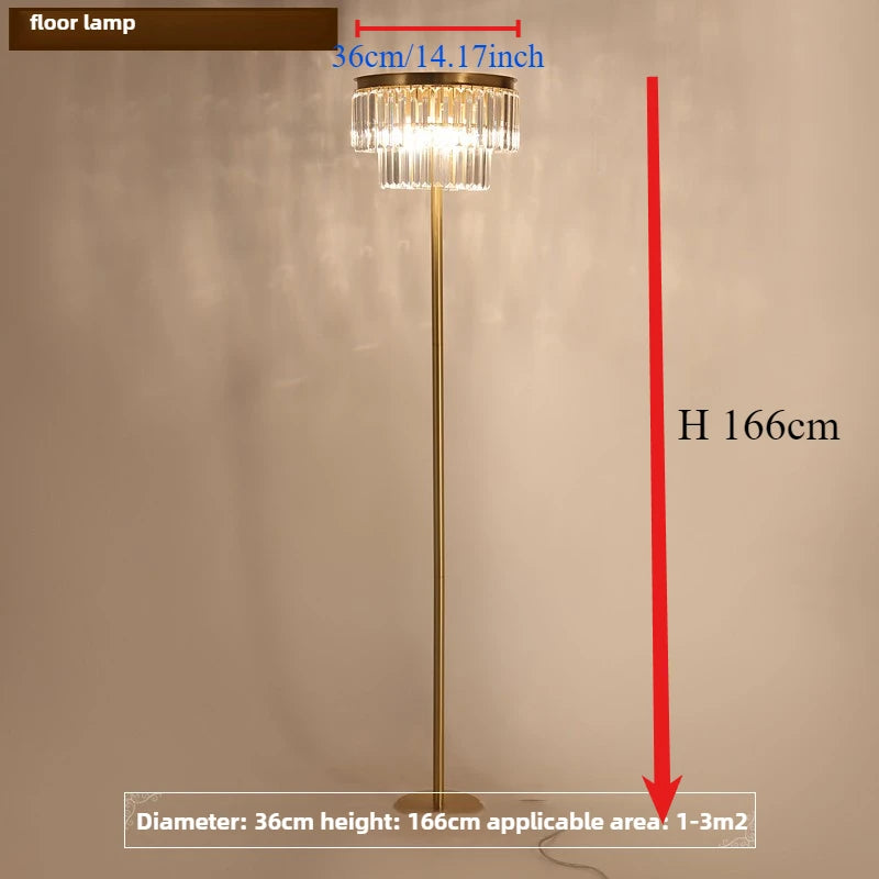 lampe de bureau en cristal de cuivre design moderne luxe