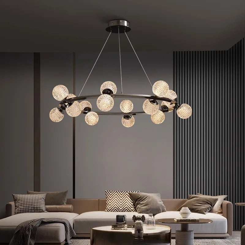 Nordic home decoration, living room chandelier, bedroom chandelier, dining room chandelier, ceiling light, indoor lighting - vue 3 sur 9