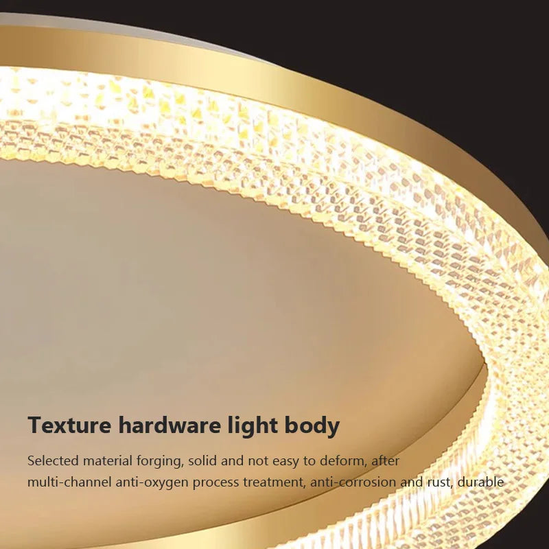 plafonnier led rond ou carré nordique pour décoration de luxe - vue 6 sur 14