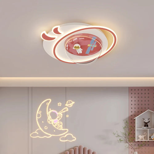 plafonnier à led astronaute espace pour enfants - vue 6 sur 9