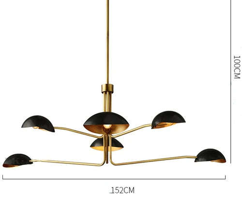 Lustre Moderne style néoclassique couleur cuivre - vue 15 sur 16