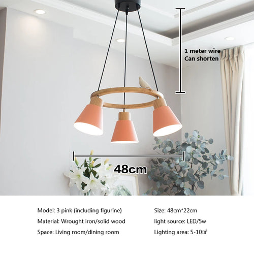 Lampe suspension nordique moderne Macaron - vue 13 sur 18