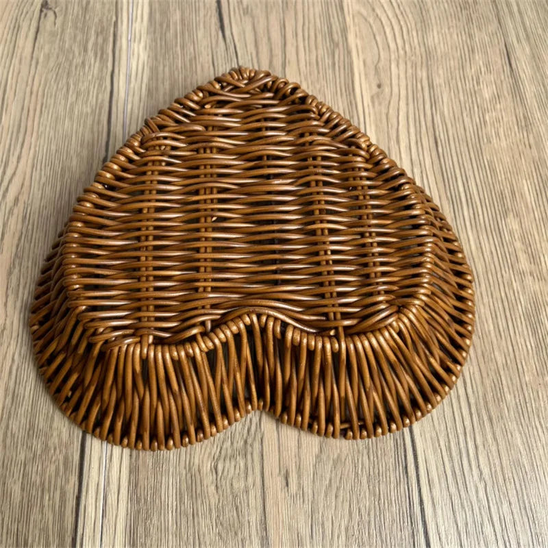 panier en rotin tissé pour fruits et rangement décoratif - vue 4 sur 12