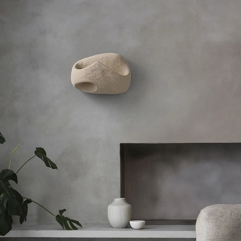 applique murale nordique wabi sabi en ciment design créatif pour décoration - vue 5 sur 14