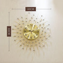 horloge murale créative en métal design européen silencieuse