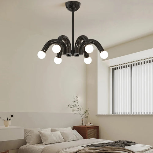 lustre romantique en métal avec conduite d'eau led pour intérieur - vue 3 sur 8