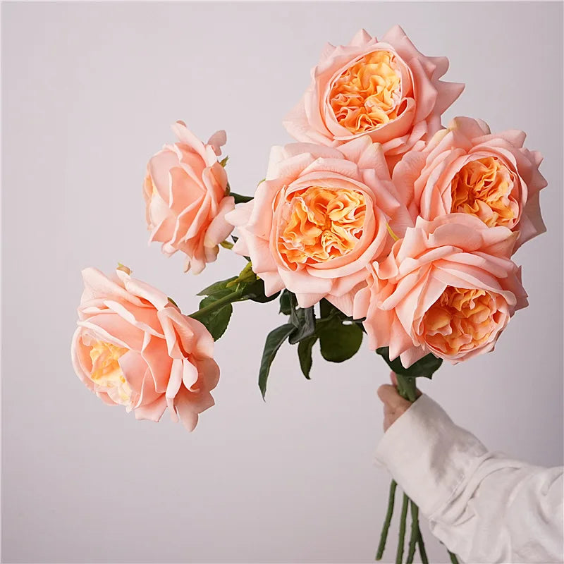 bouquet de fleurs artificielles roses pour décoration et événements - vue 3 sur 14