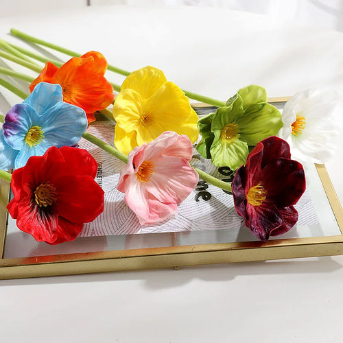 fleur de pavot artificielle pour décoration de mariage et intérieure - vue 3 sur 14