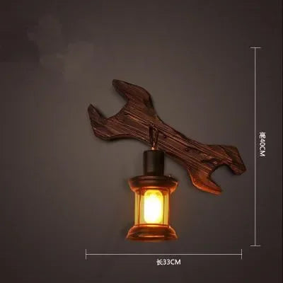 appliques murales led en bois style industriel pour décoration - vue 15 sur 21