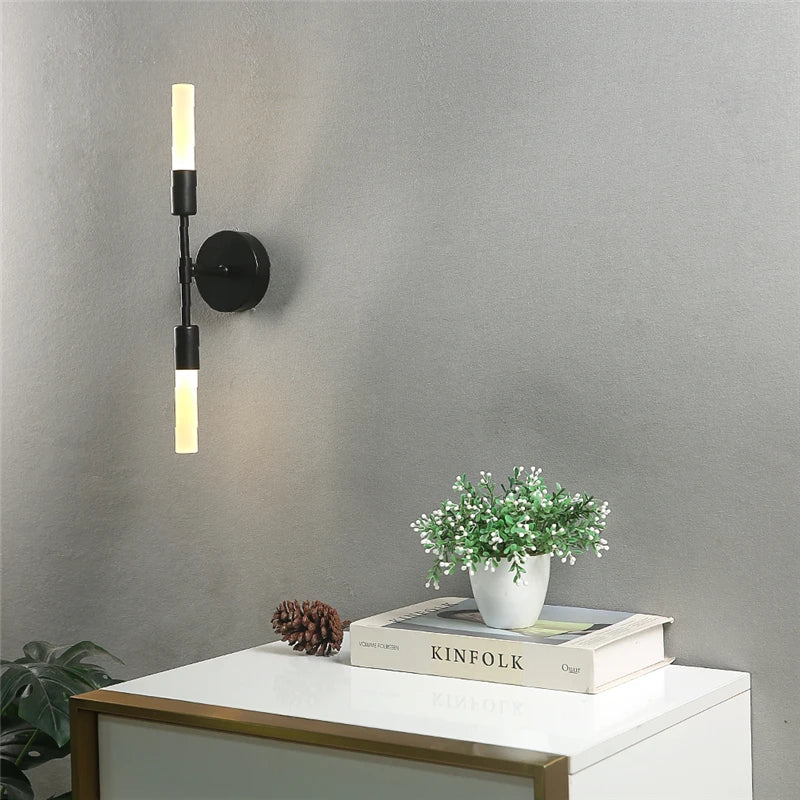 applique murale modernes minimalistes en verre 2 têtes - vue 5 sur 8