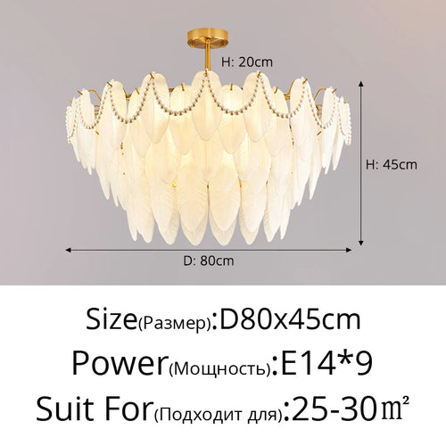 lustre rétro en plumes pour une ambiance romantique et luxueuse - vue 11 sur 11