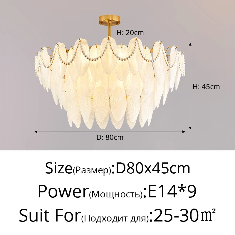 lustre rétro en plumes pour une ambiance romantique et luxueuse - vue 11 sur 11