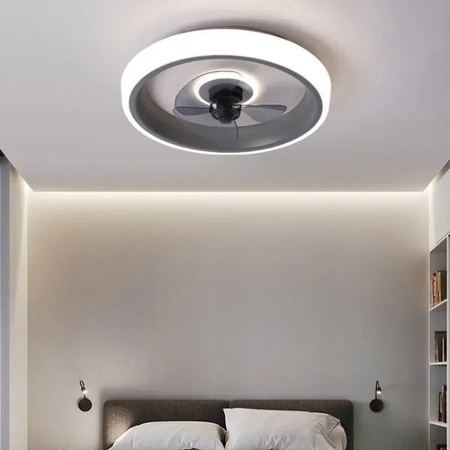 ventilateur silencieux avec lames invisibles et éclairage intégré - vue 3 sur 12