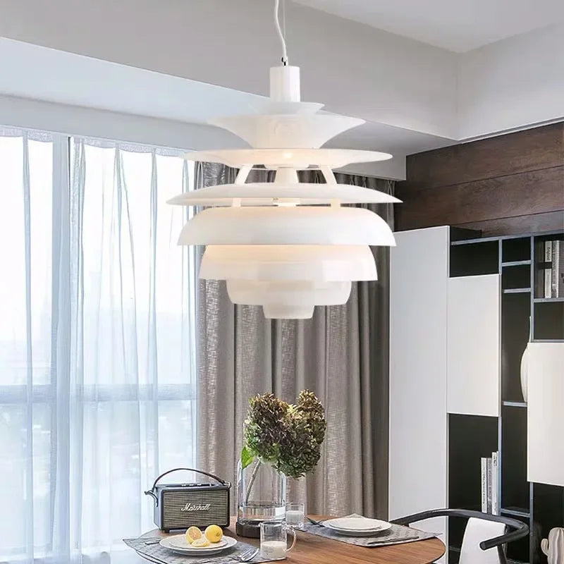 lustre postmoderne design nordique à plusieurs niveaux décoratif - vue 4 sur 8
