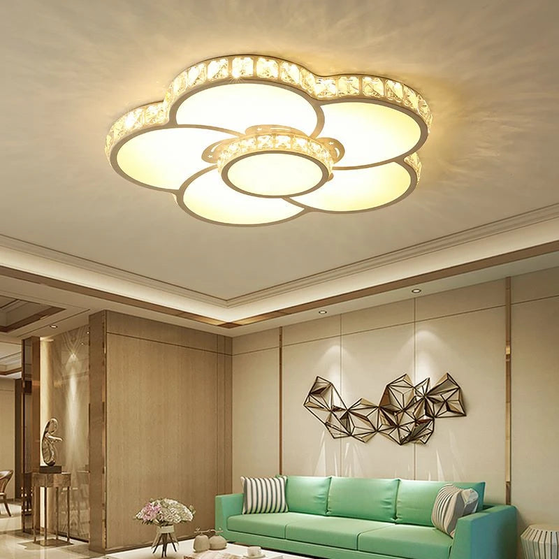 plafonnier led moderne pour éclairage d'intérieur et décoration romantique - vue 3 sur 10