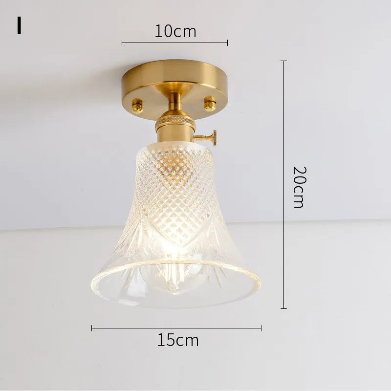 lustre vintage japonais en verre pour balcon et entrée - vue 13 sur 29