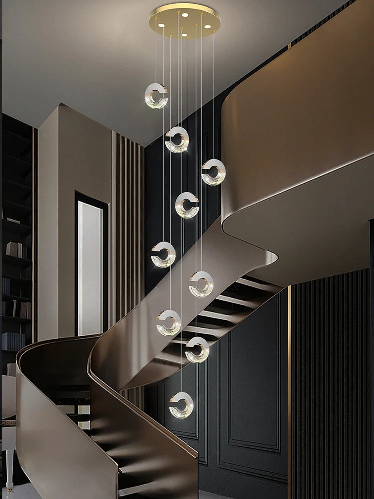 lustre moderne en cristal design loft pour éclairage minimaliste - vue 3 sur 14
