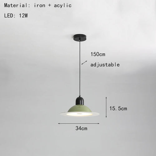 suspension led en métal avec lumière modifiable - vue 9 sur 17