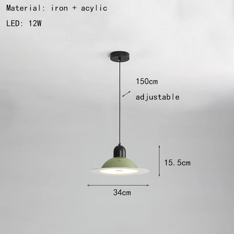 suspension led en métal avec lumière modifiable - vue 8 sur 17