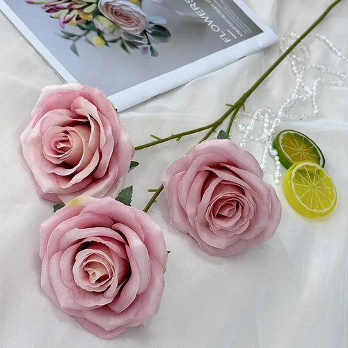 branches de roses artificielles en soie pour décoration élégante - vue 37 sur 40