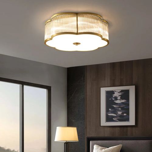 Suspension ou plafonnier en verre de cuivre E27 lampe à LED montée au plafond pour salon allée chambre Lampara luminaire intérieur - vue 4 sur 8