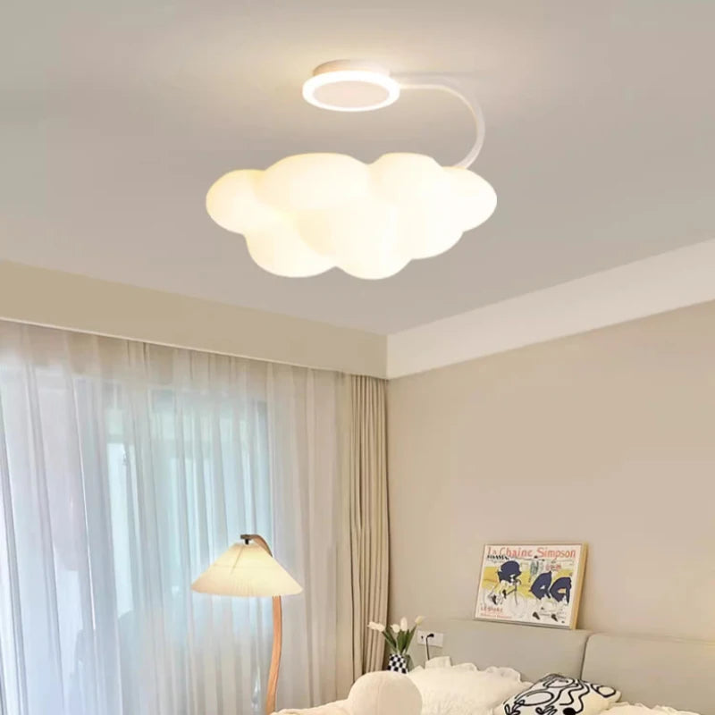 lustre romantique nuages pour chambre enfant décoration nordique - vue 5 sur 8