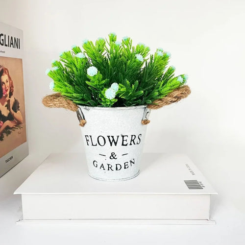 fleur artificielle en pot pour décoration créative et festive - vue 2 sur 10