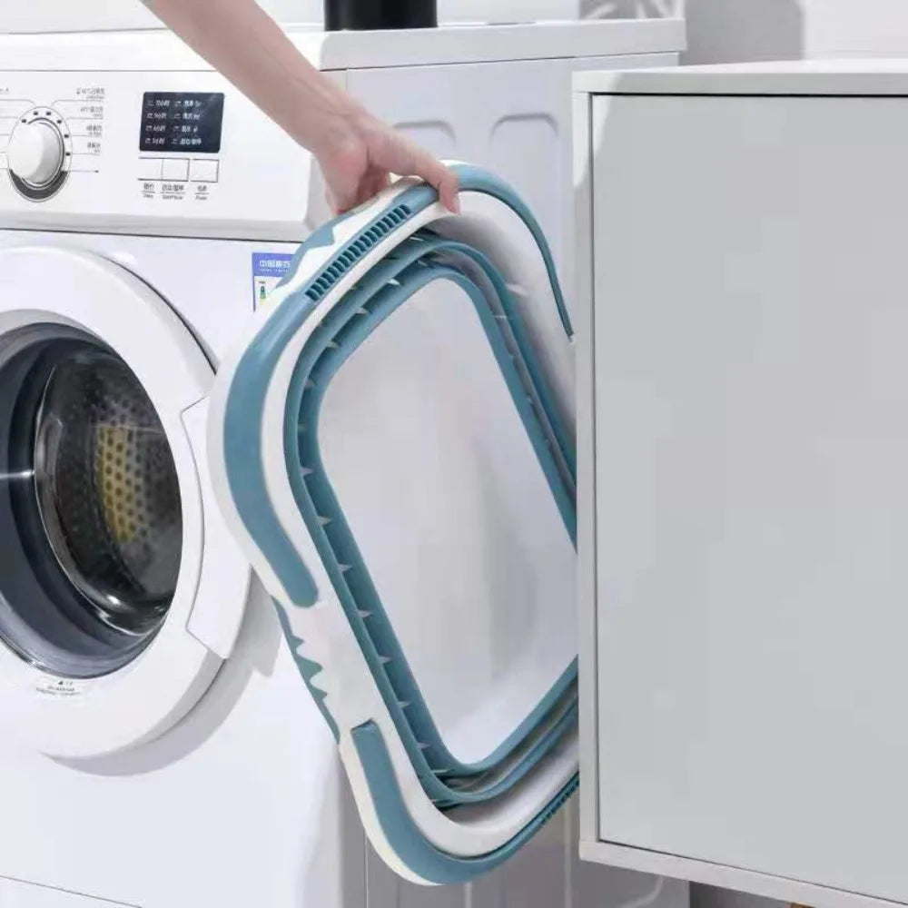 panier à linge pliable pratique pour rangement facile - vue 6 sur 10