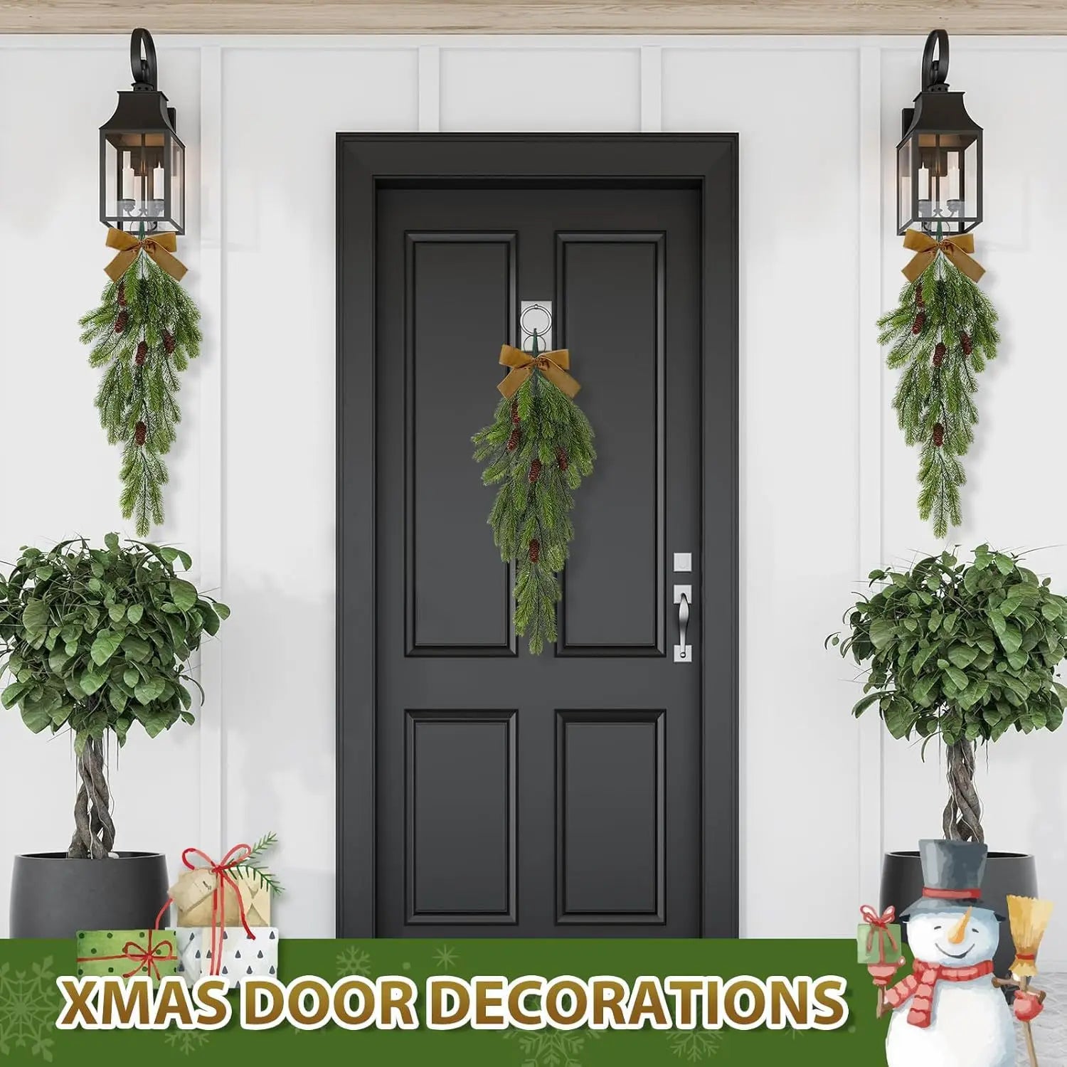 guirlande de pommes de pin artificielles pour décorations de noël - vue 3 sur 8