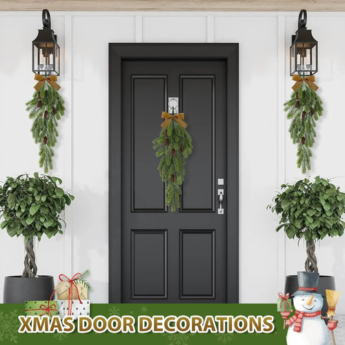 guirlande de pommes de pin artificielles pour décorations de noël - vue 4 sur 8