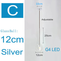 Suspension nordique moderne en verre clair