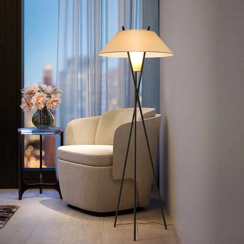 lampadaire led moderne avec interrupteur au pied pour décoration maison - vue 2 sur 7