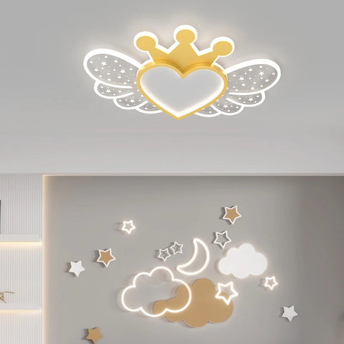 lustre led ultra lumineux moderne nordique avec décoration d'amour - vue 3 sur 17